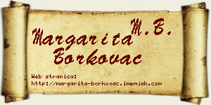 Margarita Borkovac vizit kartica
